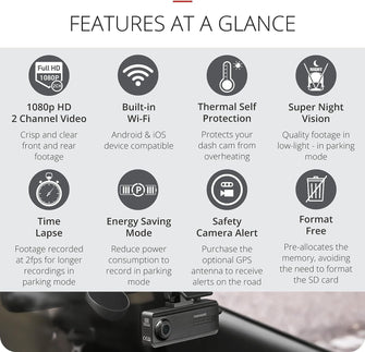 Buy Thinkware,Thinkware F200PRO Dash Cam Full 1080p Front and Rear Car Camera Dashcam - Super Night Vision, Includes 32GB SD card, GPS, Plug & Play and Hardwire lead for Battery Safe Parking Mode - Android/iOS App - Gadcet UK | UK | London | Scotland | Wales| Ireland | Near Me | Cheap | Pay In 3 | Electronics Accessories
