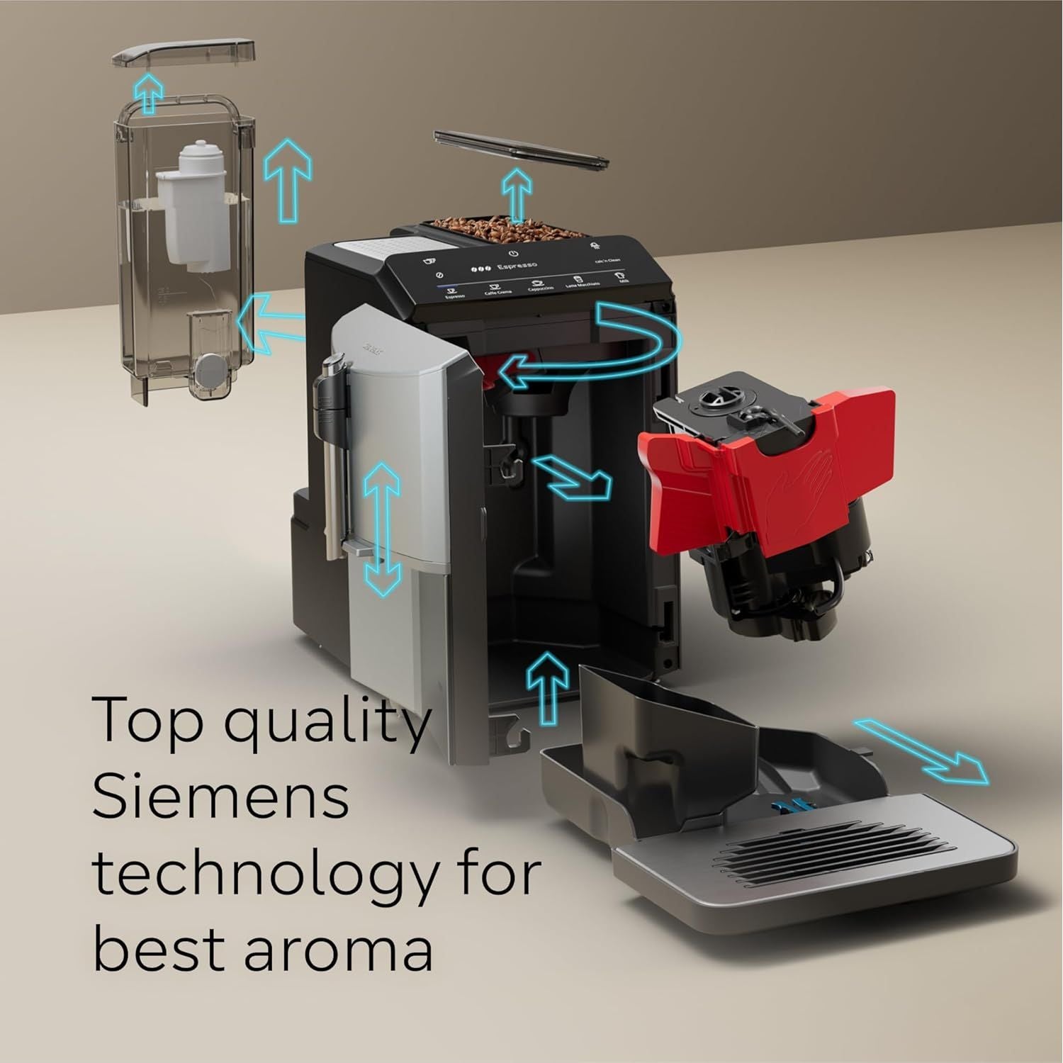 Buy Siemens,Siemens EQ300 Bean-to-Cup Coffee Machine (TF301G19) – Fully Automatic, Freestanding – Piano Black - Gadcet UK | UK | London | Scotland | Wales| Near Me | Cheap | Pay In 3 | Espresso Coffee Machine