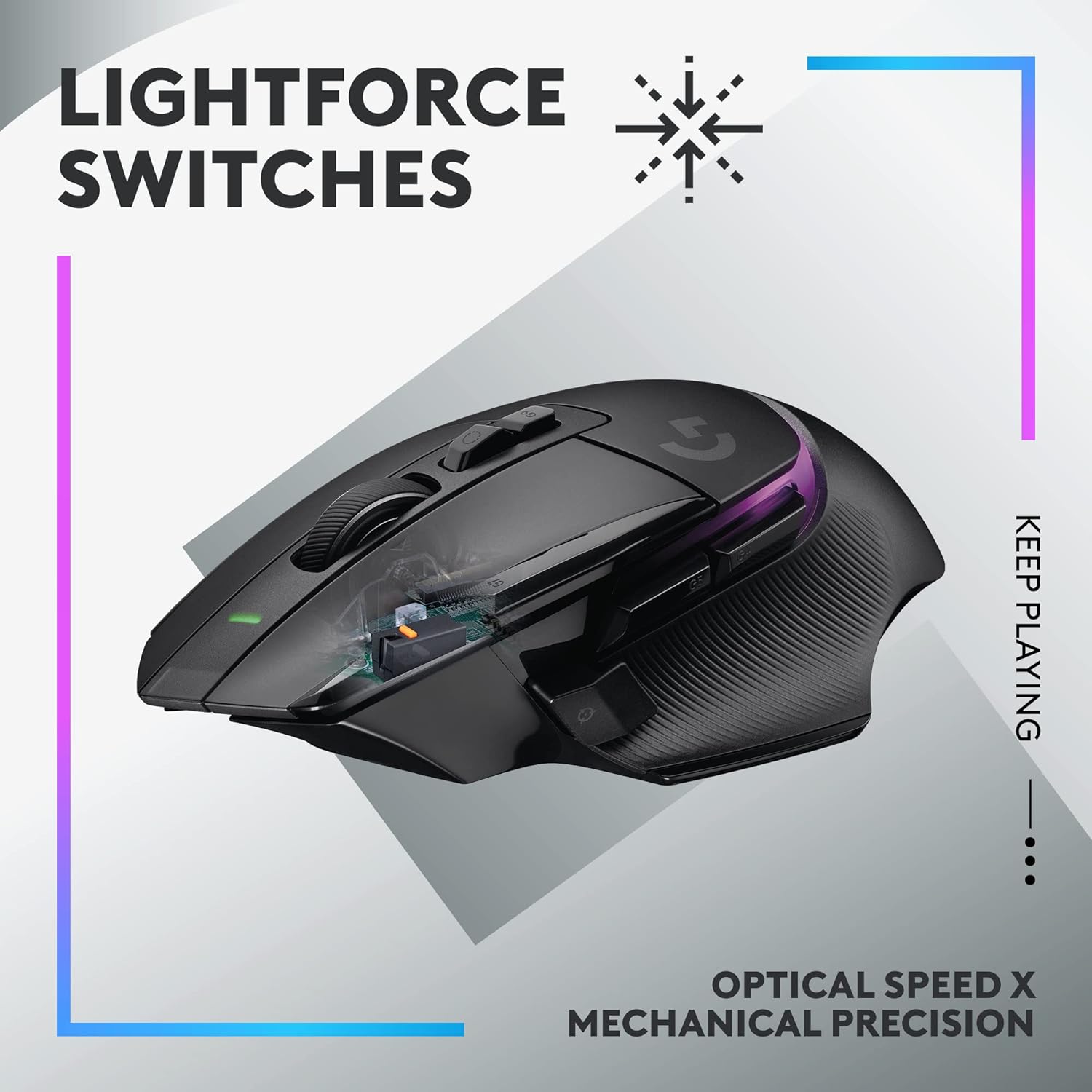 Buy Logitech,Logitech G502 X PLUS LIGHTSPEED Wireless RGB Gaming Mouse, HERO 25K Sensor, LIGHTFORCE Hybrid Switches, Compatible with PC/macOS/Windows - Black - Gadcet UK | UK | London | Scotland | Wales| Near Me | Cheap | Pay In 3 | Mice & Trackballs