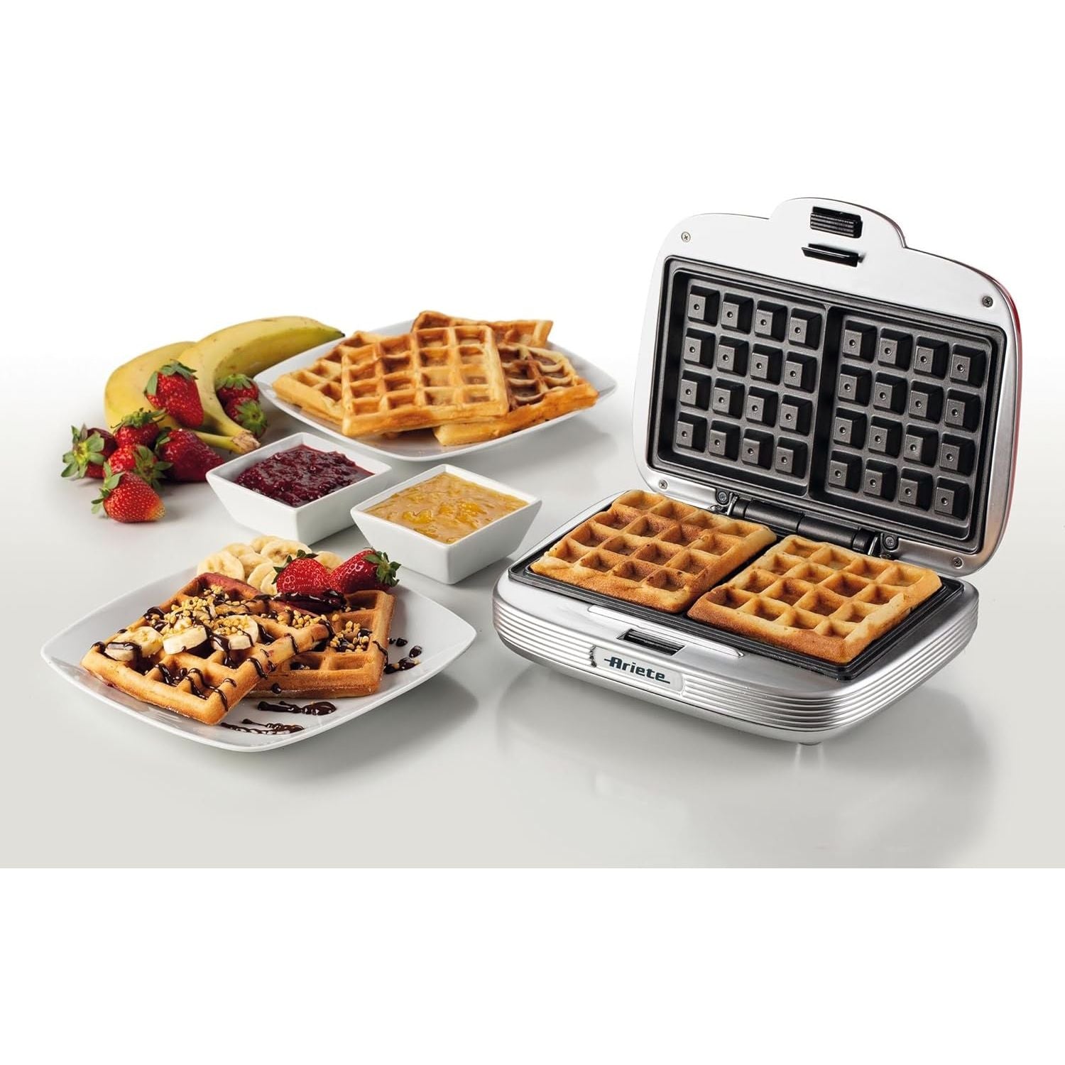 Buy Ariete,Ariete 1973 Retro Waffle Maker – 700W Non-Stick Iron for Breakfast & Dessert Waffles, Easy Clean, Safety Lock – American Diner Style – Red - Gadcet UK | UK | London | Scotland | Wales| Near Me | Cheap | Pay In 3 | Kitchen Appliance