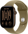 Apple Watch Series 12 GPS 46mm – Dark Bronze Aluminium Case with Olive Sport Band M/L