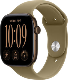 Apple Watch Series 12 GPS 46mm – Dark Bronze Aluminium Case with Olive Sport Band M/L