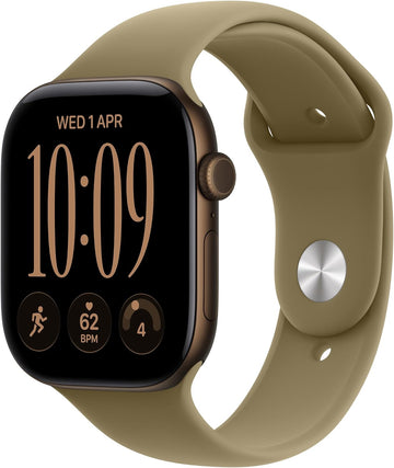 Apple Watch Series 12 GPS 46mm – Dark Bronze Aluminium Case with Olive Sport Band M/L