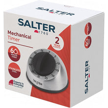 Buy Salter,Salter 338 SSBKXR15 Mechanical Kitchen Timer - 60-Minute Countdown, Clockwork Mechanism, Soft Touch Dial, Brushed Stainless Steel, Ideal for Cooking, Baking, Fitness, and Studying - Gadcet UK | UK | London | Scotland | Wales| Near Me | Cheap | Pay In 3 | Kitchen & Home Appliances