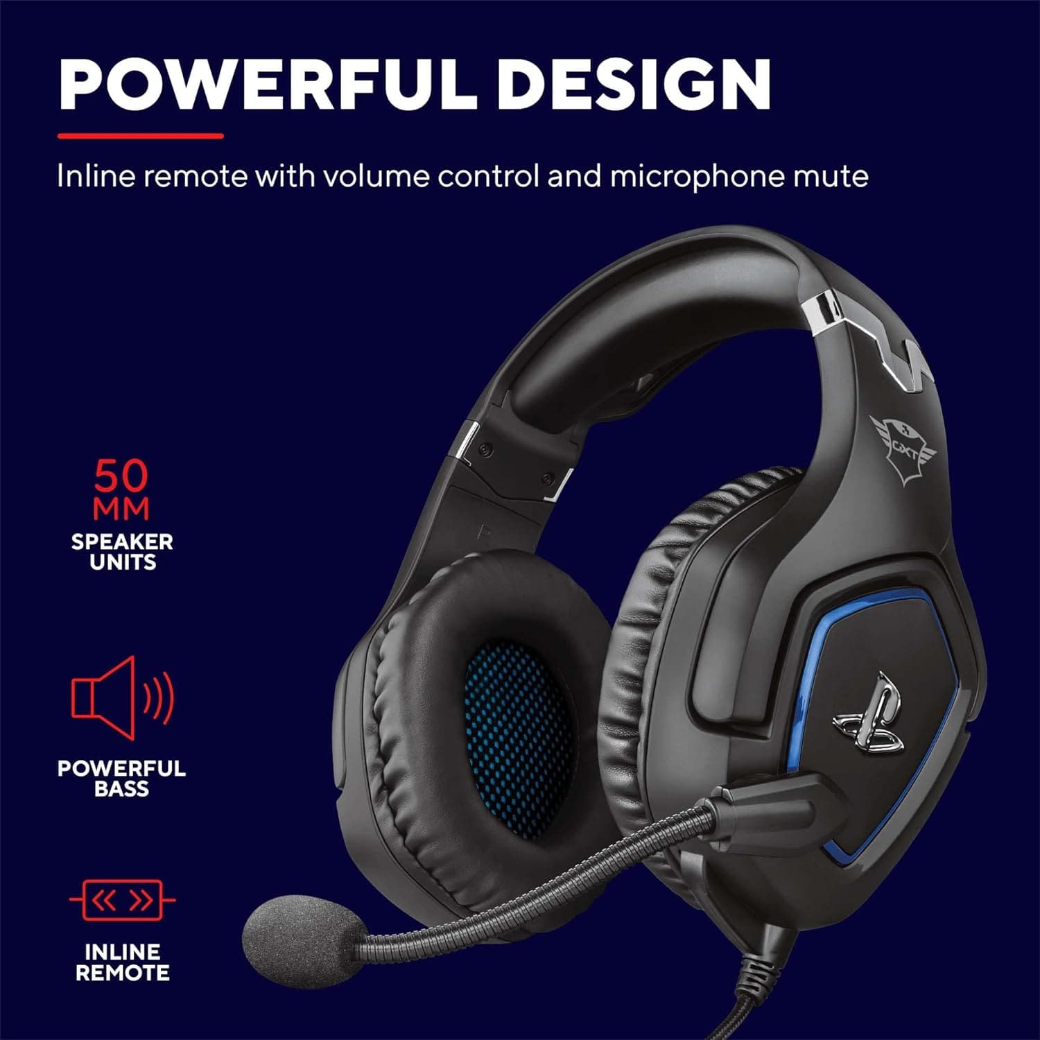 Buy Trust,Trust Gaming GXT 488 Forze [Officially Licensed for PlayStation] Gaming Headset for PS4 with Flexible Microphone and Inline Remote Control, Over Ear Gaming Headphones - Black - Gadcet UK | UK | London | Scotland | Wales| Near Me | Cheap | Pay In 3 | Headphones & Headsets