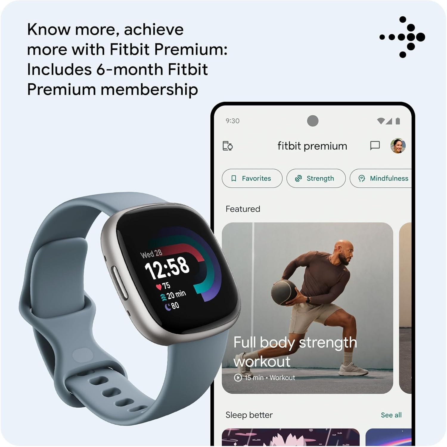 Buy Fitbit,Fitbit Versa 4 Smart Watch - Waterfall Blue/Platinum - Gadcet UK | UK | London | Scotland | Wales| Near Me | Cheap | Pay In 3 | Smart Watches