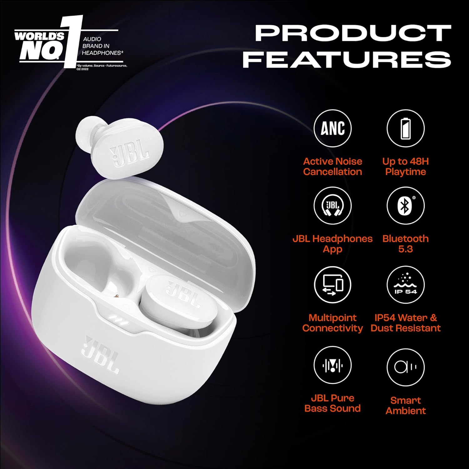 Buy JBL,JBL Tune Buds Wireless Bluetooth Earphones, Water-Resistant and Noise-Cancelling Headphones with 48-Hour Battery Life, White - Gadcet UK | UK | London | Scotland | Wales| Near Me | Cheap | Pay In 3 | In-Ear Headphones