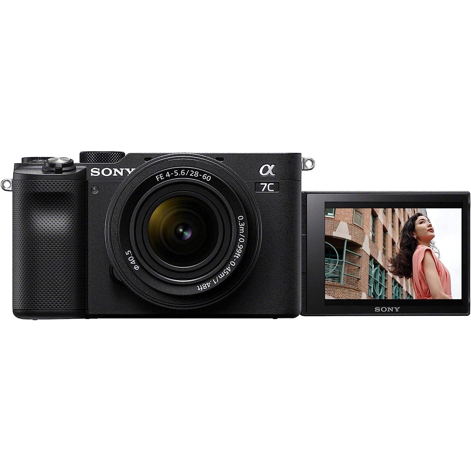 Buy Sony,Sony Alpha 7 C | Full-frame Mirrorless Interchangeable Lens Camera with Sony FE 28-60mm F4-5.6 Zoom Lens - Black - Gadcet.com | UK | London | Scotland | Wales| Ireland | Near Me | Cheap | Pay In 3 | Cameras