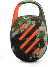 JBL Clip 5 Ultra-Portable Bluetooth Speaker with Integrated Carabiner, Big JBL Pro Sound, PlaytimeBoost, Waterproof Design and 12-Hour Playtime, Camo