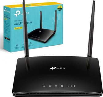 TP-Link 300 Mbps Wireless N 4G+Cat 4 LTE Router, 4G Network Micro SIM Slot Unlocked, With WAN Connection, No Configuration required, Parental Control, Easy Management, UK Plug (TL-MR6400)