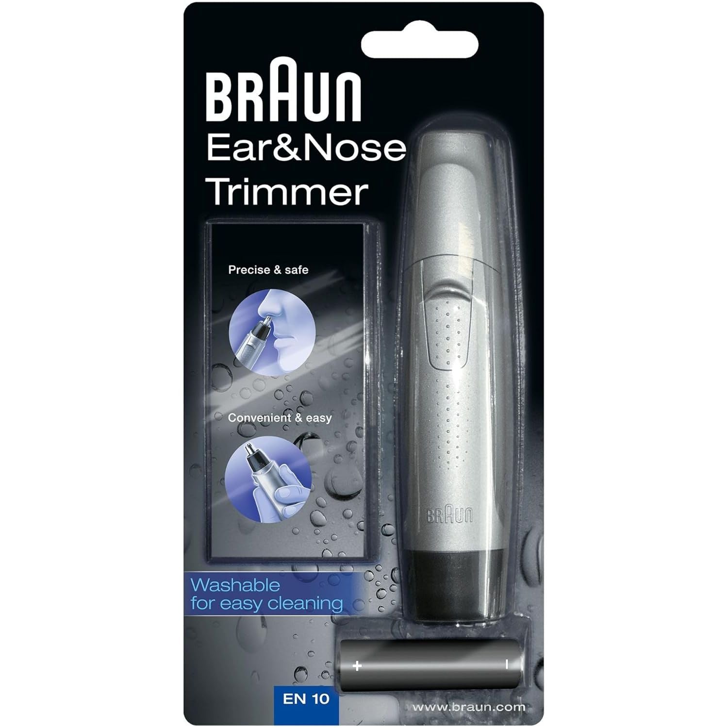 Buy Braun,Braun Ear and Nose Hair Trimmer for Men - Precise and Safe Hair Removal, Fully Washable, EN10, Silver - Gadcet UK | UK | London | Scotland | Wales| Near Me | Cheap | Pay In 3 | Trimmer & Shavers