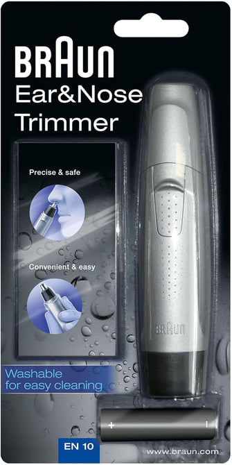 Buy Braun,Braun Ear and Nose Hair Trimmer for Men - Precise and Safe Hair Removal, Fully Washable, EN10, Silver - Gadcet UK | UK | London | Scotland | Wales| Near Me | Cheap | Pay In 3 | Trimmer & Shavers