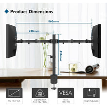 Buy Bontec,BONTEC Dual Monitor Arm Desk Mount – Adjustable Full Motion Stand for 13–27″ Screens (Black) - Gadcet UK | UK | London | Scotland | Wales| Near Me | Cheap | Pay In 3 | Computer Monitor Accessories