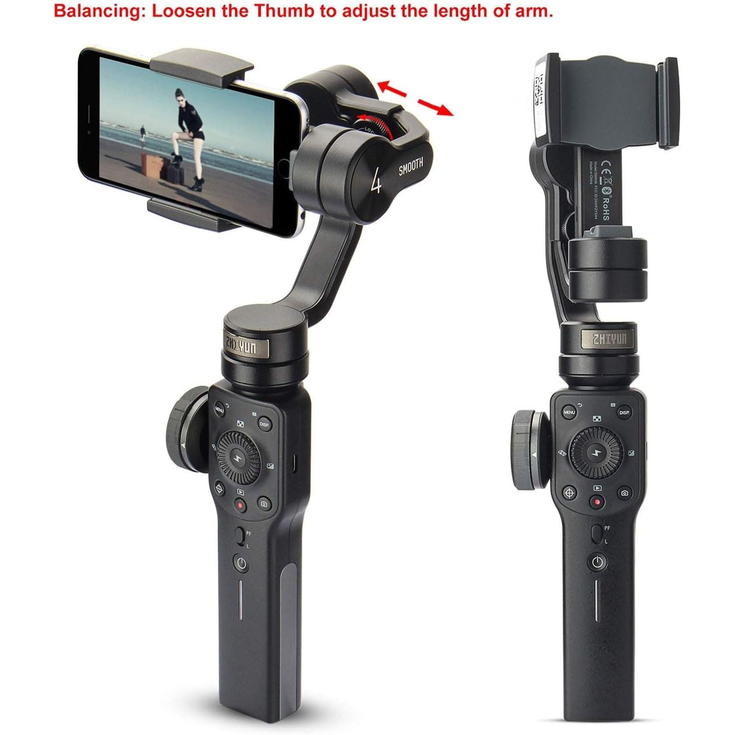 Buy ZHIYUN,Zhiyun Smooth 4 3-Axis Handheld Gimbal Stabilizer for Smartphone – Black - Gadcet UK | UK | London | Scotland | Wales| Near Me | Cheap | Pay In 3 | Camera Stabilizers & Supports
