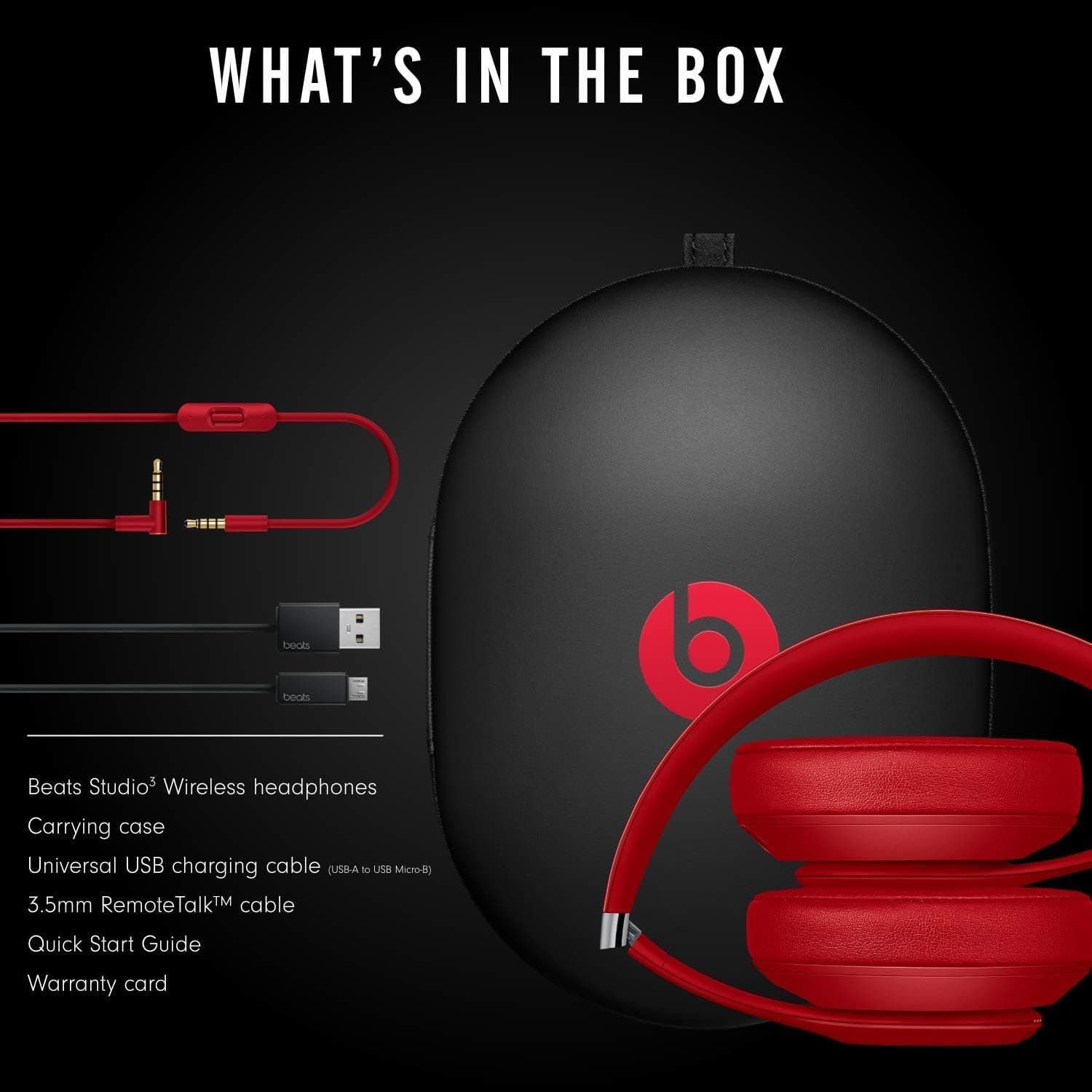 Buy Beats,Beats Studio3 - Wireless Noise Cancelling Over Ear Headphones - Red - Gadcet UK | UK | London | Scotland | Wales| Ireland | Near Me | Cheap | Pay In 3 | Headphones