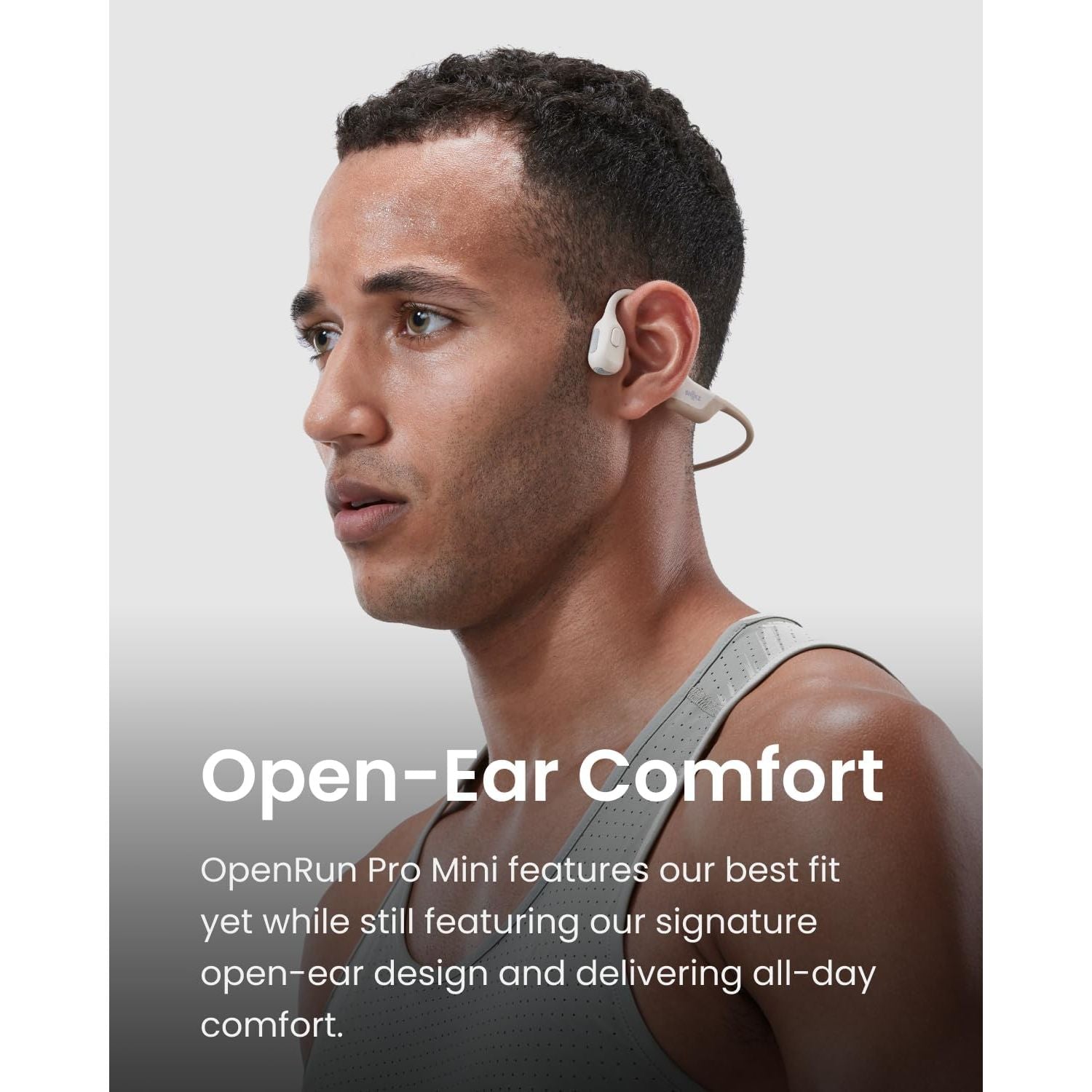 Buy Shokz,Shokz OpenRun Pro Mini Bone Conduction Headphones - Open-Ear Bluetooth, IP55 Waterproof, 10H Playtime, Beige - Gadcet UK | UK | London | Scotland | Wales| Near Me | Cheap | Pay In 3 | Headphones & Headsets