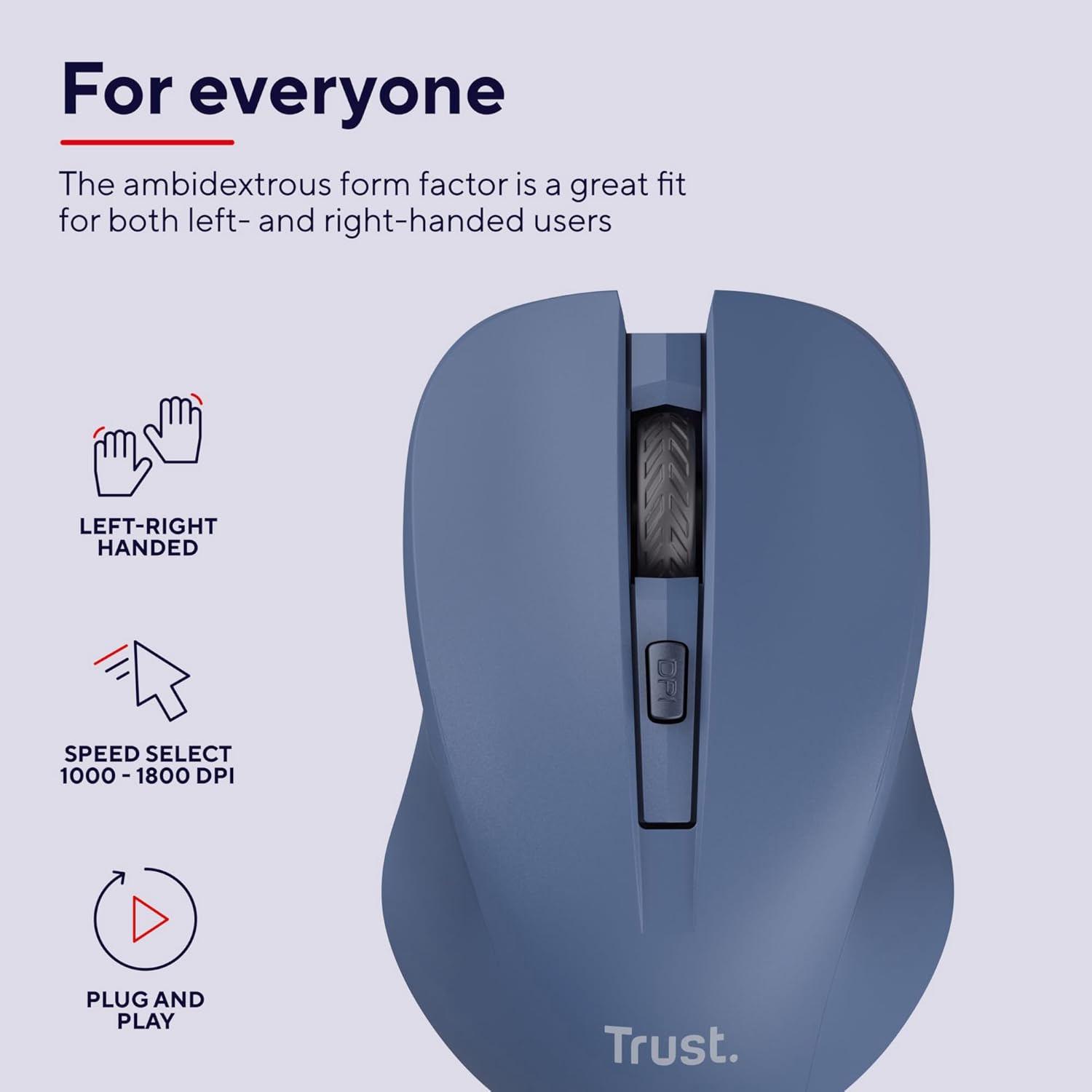 Buy Trust,Trust Mydo Silent Wireless Mouse – Blue - Gadcet UK | UK | London | Scotland | Wales| Near Me | Cheap | Pay In 3 | Keyboard & Mouse