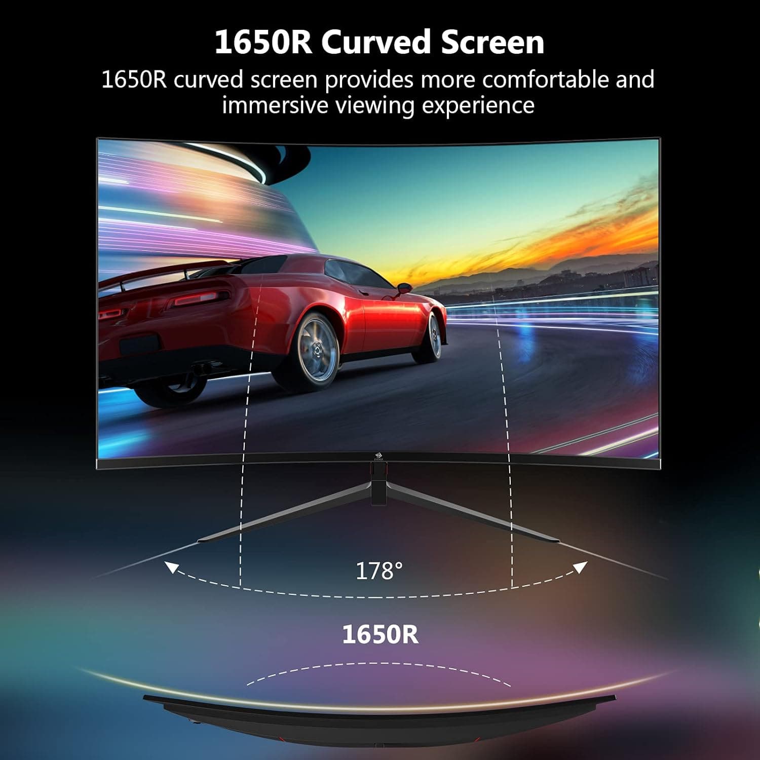 Buy Z-Edge,Z-Edge 24" Curved Gaming Monitor - 180Hz/165Hz (DP), 144Hz (HDMI), 1ms MPRT, FHD, VA Panel, 300cd/m², FreeSync, HDMI/DP, Built-in Speakers, Black - Gadcet UK | UK | London | Scotland | Wales| Ireland | Near Me | Cheap | Pay In 3 | Computer Monitors