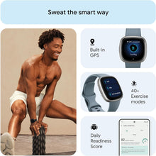 Buy Fitbit,Fitbit Versa 4 Smart Watch - Waterfall Blue/Platinum - Gadcet UK | UK | London | Scotland | Wales| Near Me | Cheap | Pay In 3 | Smart Watches