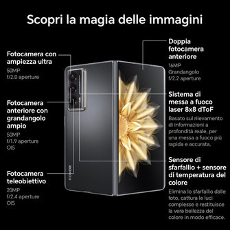 Honor Magic V2 5G – 16GB RAM, 512GB Storage, Folding Smartphone, Black, Unlocked