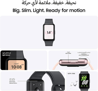 Samsung Galaxy Fit3 – Light & Sleek Fitness Band, 13-Day Battery, 100+ Exercises, Sleep Tracking, Dark Gray (Black)