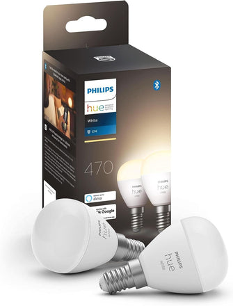 Buy Philips Hue,Philips Hue NEW White Smart Light Bulb Lustre 2 Pack [E14 Small Edison Screw] With Bluetooth. Works with Alexa, Google Assistant and Apple Homekit - Gadcet UK | UK | London | Scotland | Wales| Near Me | Cheap | Pay In 3 | LED Light Bulbs