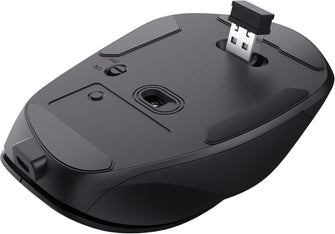 Trust Fyda Rechargeable Wireless Mouse – 800-2400 DPI, 6 Buttons, Ergonomic Design, Black