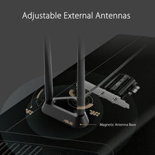 Buy ASUS,Asus (PCE-AXE59BT) AXE5400 Wi-Fi 6E Tri-Band PCI Express Adapter, Bluetooth 5.2, OFDMA & MU-MIMO, External Base - Gadcet UK | UK | London | Scotland | Wales| Ireland | Near Me | Cheap | Pay In 3 | Computer Components