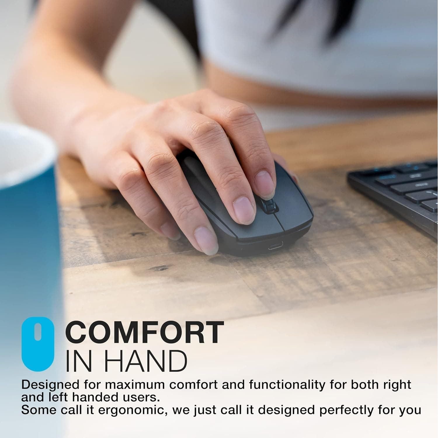 Buy JLab,PNY JLab Go Charge Wireless Rechargeable Bluetooth Mouse - Ergonomic, Silent, Multi-Device Compatibility, Includes USB Dongle - Gadcet UK | UK | London | Scotland | Wales| Near Me | Cheap | Pay In 3 | Mice & Trackballs