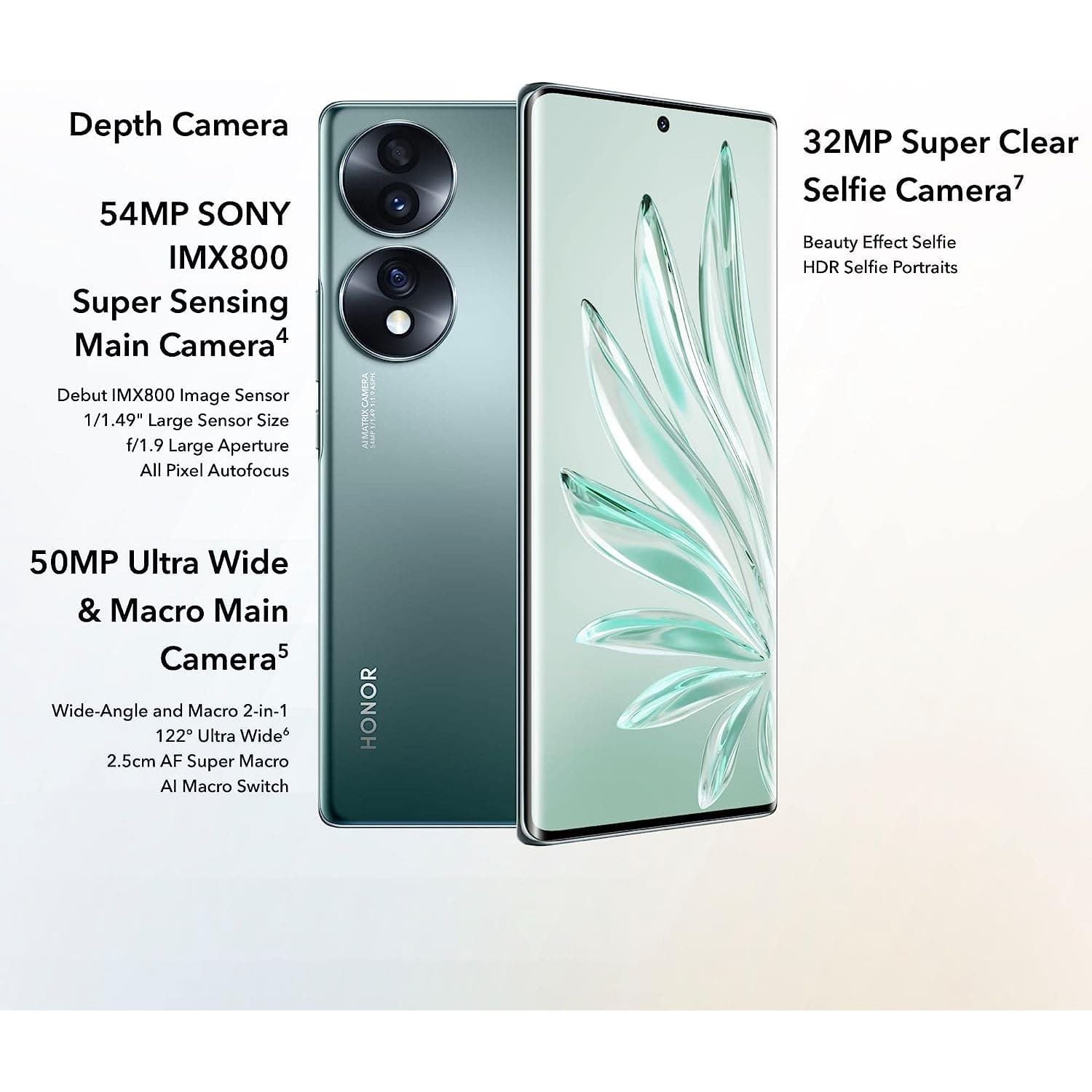 Buy Honor,Honor 70 5G 256GB Storage, 8GB RAM, Dual Nano Sim Emerald Green - Unlocked - Gadcet.com | UK | London | Scotland | Wales| Ireland | Near Me | Cheap | Pay In 3 | Mobile Phone