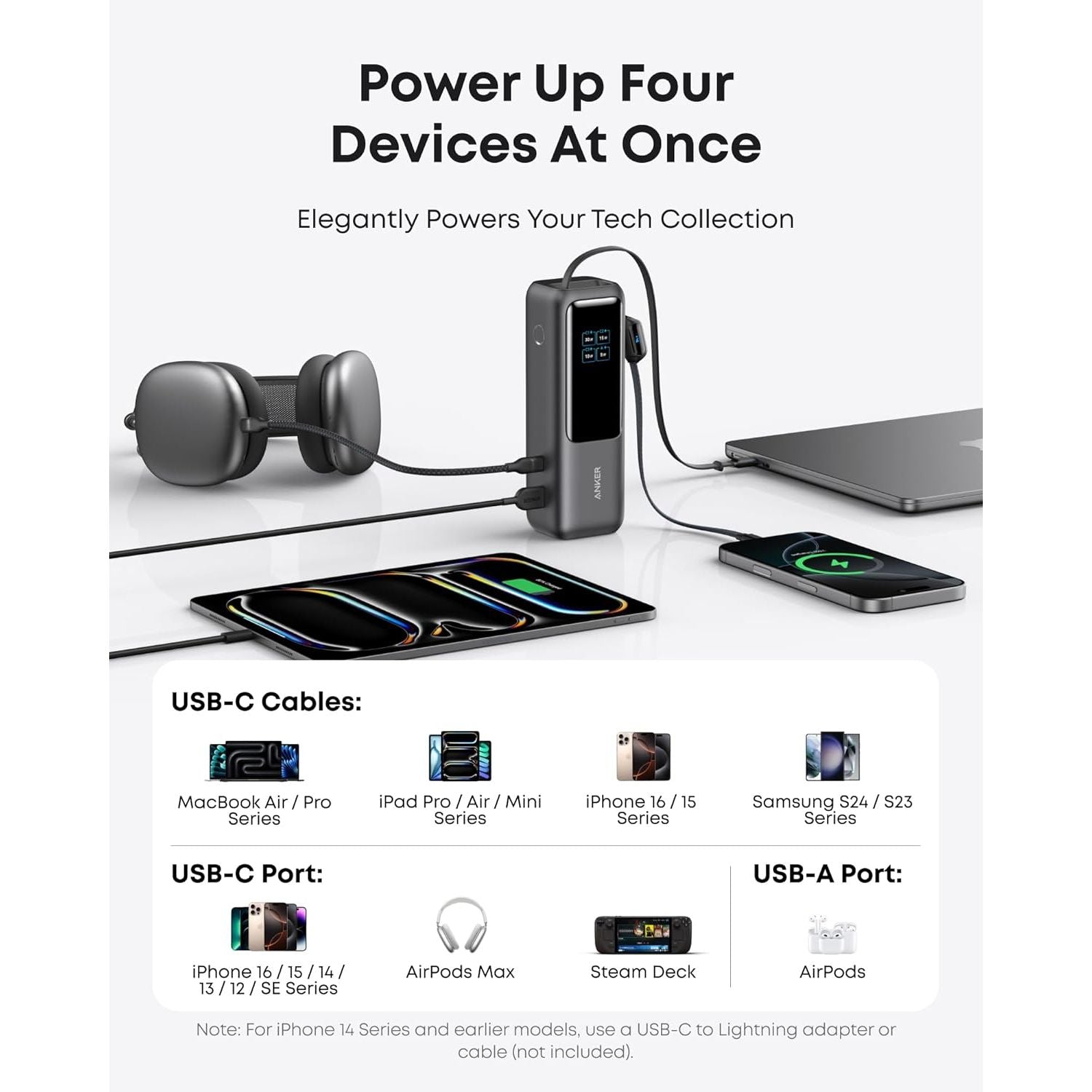 Buy Ecat Tech Ltd,Anker 25,000mAh 100W Laptop Power Bank | Triple USB-C Ports & Built-in Retractable Cables - Gadcet UK | UK | London | Scotland | Wales| Near Me | Cheap | Pay In 3 | Power Banks