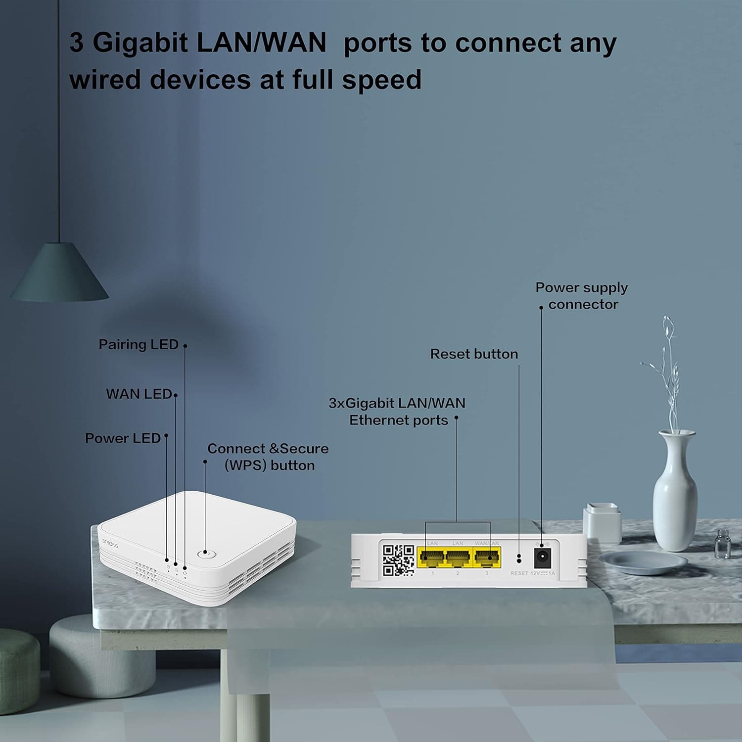 Buy Alann Trading Limited,STRONG ATRIA AC1200 Whole Home Mesh Wi-Fi System (3 Pack) - Up to 5,000 sq.ft Coverage, 3 Gigabit Ports per Node, App Control, Guest Network, Parental Controls, Easy Setup - Gadcet UK | UK | London | Scotland | Wales| Near Me | Cheap | Pay In 3 | Network Cards & Adapters