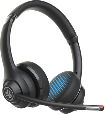 JLab Go Work Wireless Headset with Microphone – 45H Battery, Multipoint Bluetooth, On-Ear, Wired/Wireless