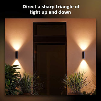 Buy Philips Hue,Philips Hue Appear White and Color Ambiance Smart Wall Light LED  [Black 8W - equivalent 49W] For Outdoor Lighting, Garden, Terrace, Patio - Gadcet UK | UK | London | Scotland | Wales| Ireland | Near Me | Cheap | Pay In 3 | Home & Garden