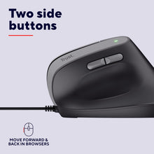 Buy Trust,Trust Yuno Ergonomic Wired Vertical Mouse – Right-Handed, 1.5m USB Cable, 800-2400 DPI, Optical Sensor, 6 Buttons, 60% Recycled Plastic – Black - Gadcet UK | UK | London | Scotland | Wales| Near Me | Cheap | Pay In 3 | Keyboard & Mouse