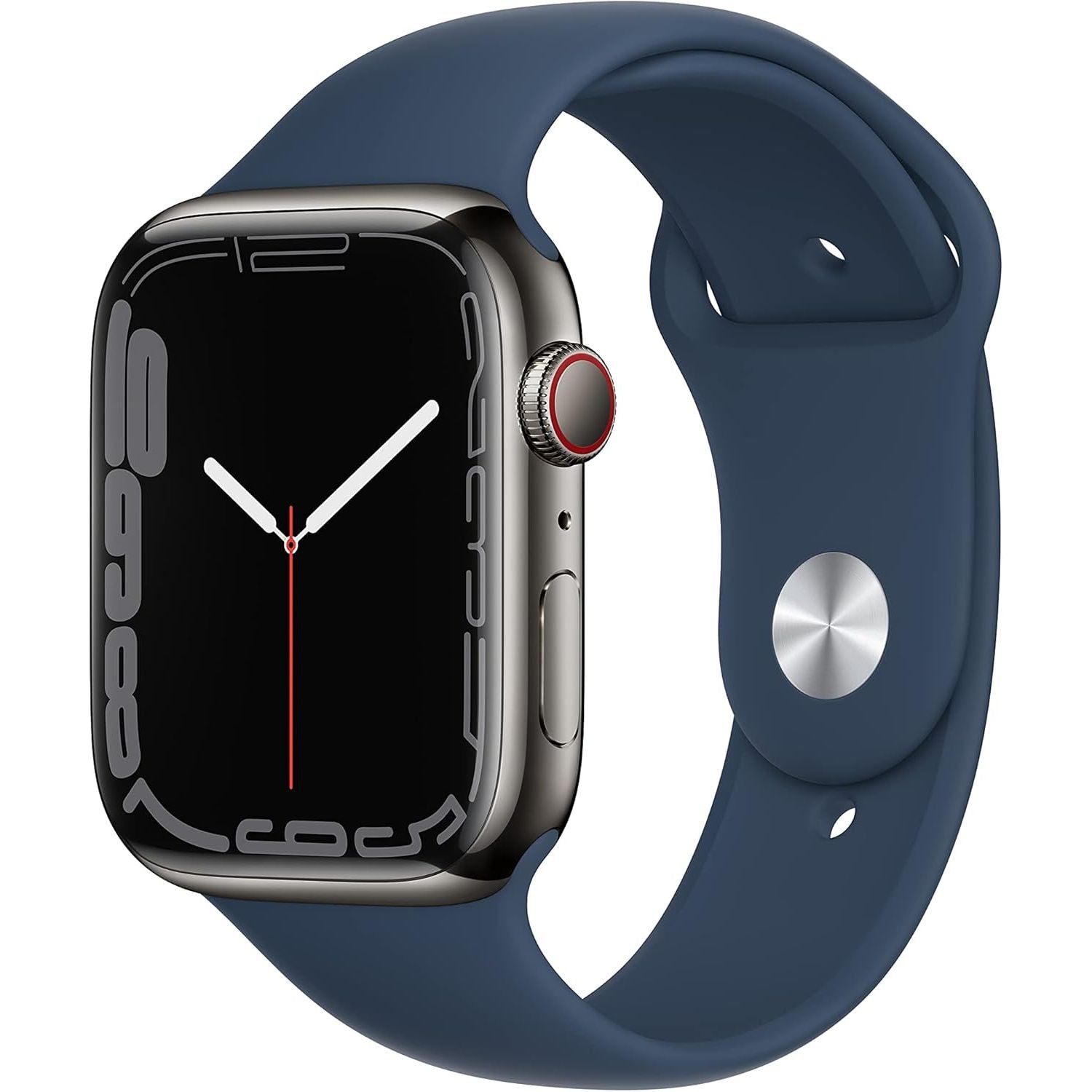 Buy Apple,Apple Watch Series 7 (Cellular) – 45mm Graphite Stainless Steel Case with Abyss Blue Sport Band - Gadcet UK | UK | London | Scotland | Wales| Near Me | Cheap | Pay In 3 | Smart Watches