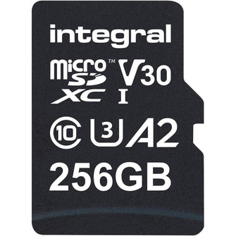 Buy Integral,Integral 256GB MicroSDXC Card – UHS-I U3 C10 V30 A2, 180MB/s Read, 130MB/s Write – INMSDX256G-180V30 - Gadcet UK | UK | London | Scotland | Wales| Near Me | Cheap | Pay In 3 | Flash Memory Cards