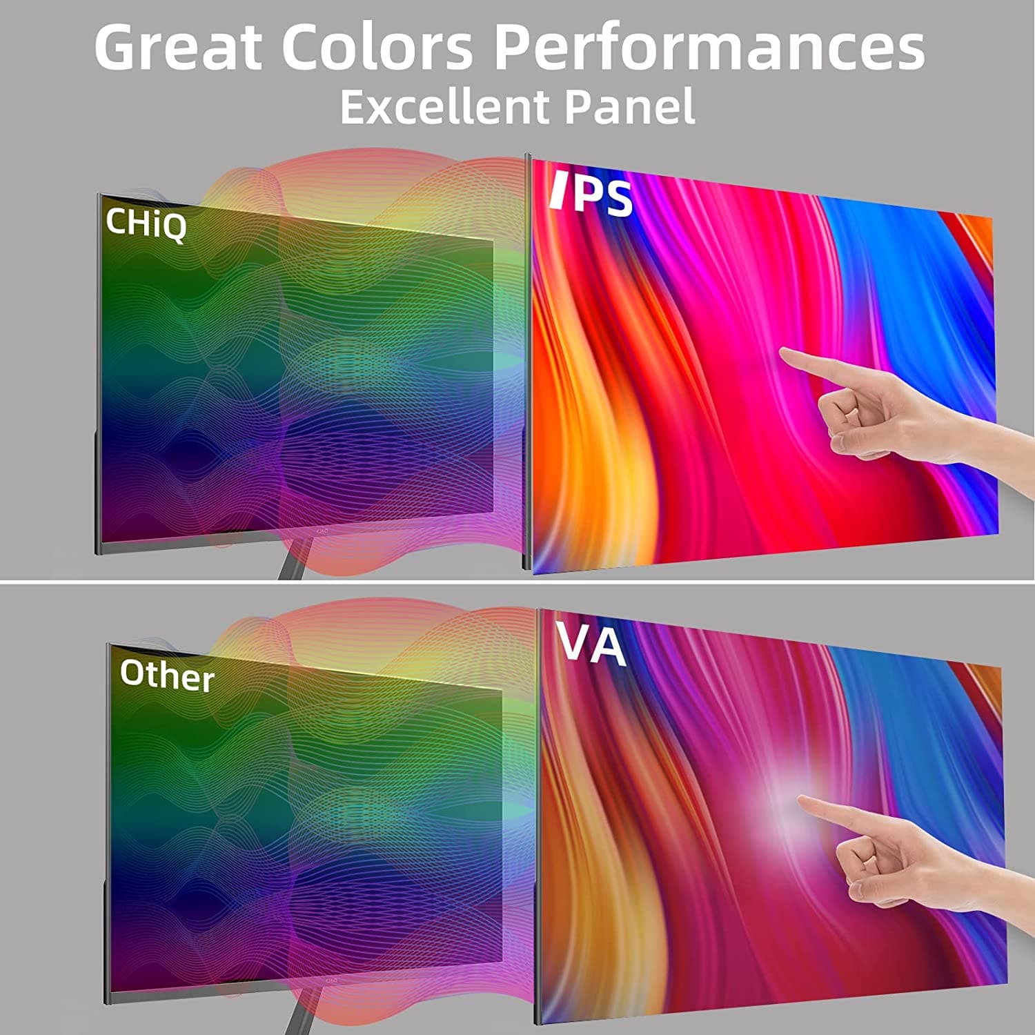 Buy CHiQ,CHiQ 32 inch QHD (2560x1440) Computer Monitor, LED, IPS, 5ms, 3-Sided Frameless & Ultra Slim, HDMI DP inputs, USB only for charging, Lowblue Mode, Flicker-Free, Freesync, VESA Compatible - Gadcet.com | UK | London | Scotland | Wales| Ireland | Near Me | Cheap | Pay In 3 | Computer Monitors