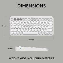 Buy Logitech,Logitech Pebble Keys 2 K380s, Multi-Device Bluetooth Wireless Keyboard with Customisable Shortcuts,Slim and Portable, Easy-Switch for Windows/macOS/iPadOS/Android/Chrome OS, QWERTY UK Layout, White - Gadcet UK | UK | London | Scotland | Wales| Ireland | Near Me | Cheap | Pay In 3 | Keyboards