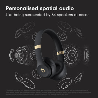 Beats Solo 4 – Wireless Bluetooth On-Ear Headphones, Apple & Android Compatible, Up to 50 hours of Battery Life – Black & Gold