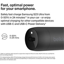 Buy Belkin,Belkin BoostCharge 30W USB-C Fast Car Charger – Compact Design with USB-C to USB-C Cable – Universal for iPhone 16/15, Galaxy S23, Note & More – Black - Gadcet UK | UK | London | Scotland | Wales| Near Me | Cheap | Pay In 3 | Power Adapters & Chargers