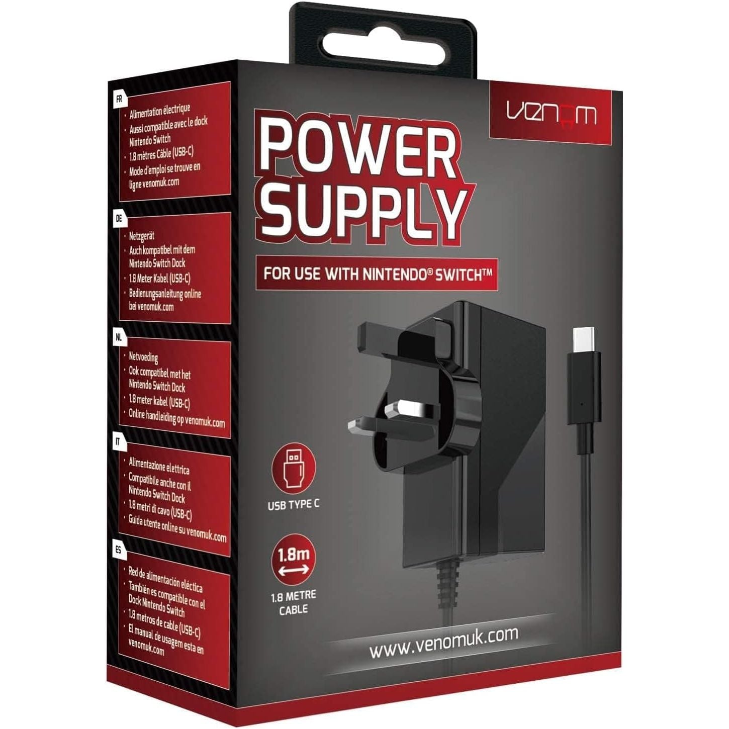 Buy Venom,Venom Nintendo Switch Mains AC Power Supply - Gadcet UK | UK | London | Scotland | Wales| Ireland | Near Me | Cheap | Pay In 3 | Video Game Console Accessories