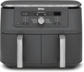 Ninja MAX Dual Zone DZ400UK 9.5L Digital Air Fryer – 2 Drawers, 6-in-1, Air Fry, Max Crisp, Roast, Bake, Reheat, Dehydrate, Gun Metal Grey
