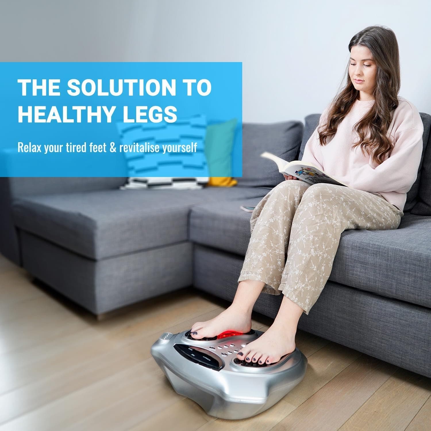 Buy PureMate,PureMate PM605 Foot Circulation & Body Therapy Massager with 99 Electromagnetic Wave Intensities, 15 Modes & Remote Control - Gadcet UK | UK | London | Scotland | Wales| Near Me | Cheap | Pay In 3 | Electric Foot Massagers