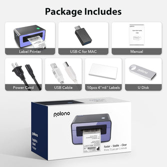 Buy POLONO,POLONO PL60 Thermal Label Printer - 4x6 Shipping Label Printer, Compatible with Amazon, Shopify, eBay, Etsy, Royal Mail, FedEx, UPS - Gadcet UK | UK | London | Scotland | Wales| Near Me | Cheap | Pay In 3 | Desktop Thermal Label Printers