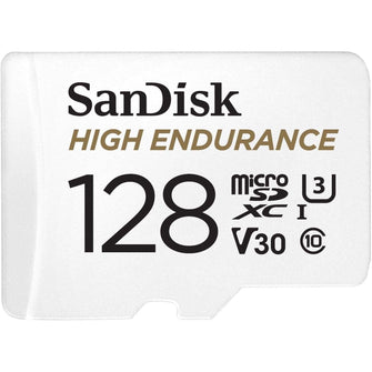 Buy SanDisk,SanDisk 128GB High Endurance microSDXC Card – For Dash Cams & IP Cams, Up to 10,000 Hours Full HD/4K Recording, 100MB/s, UHS-I, Class 10, U3, V30 + SD Adapter - Gadcet UK | UK | London | Scotland | Wales| Near Me | Cheap | Pay In 3 | Flash Memory Cards