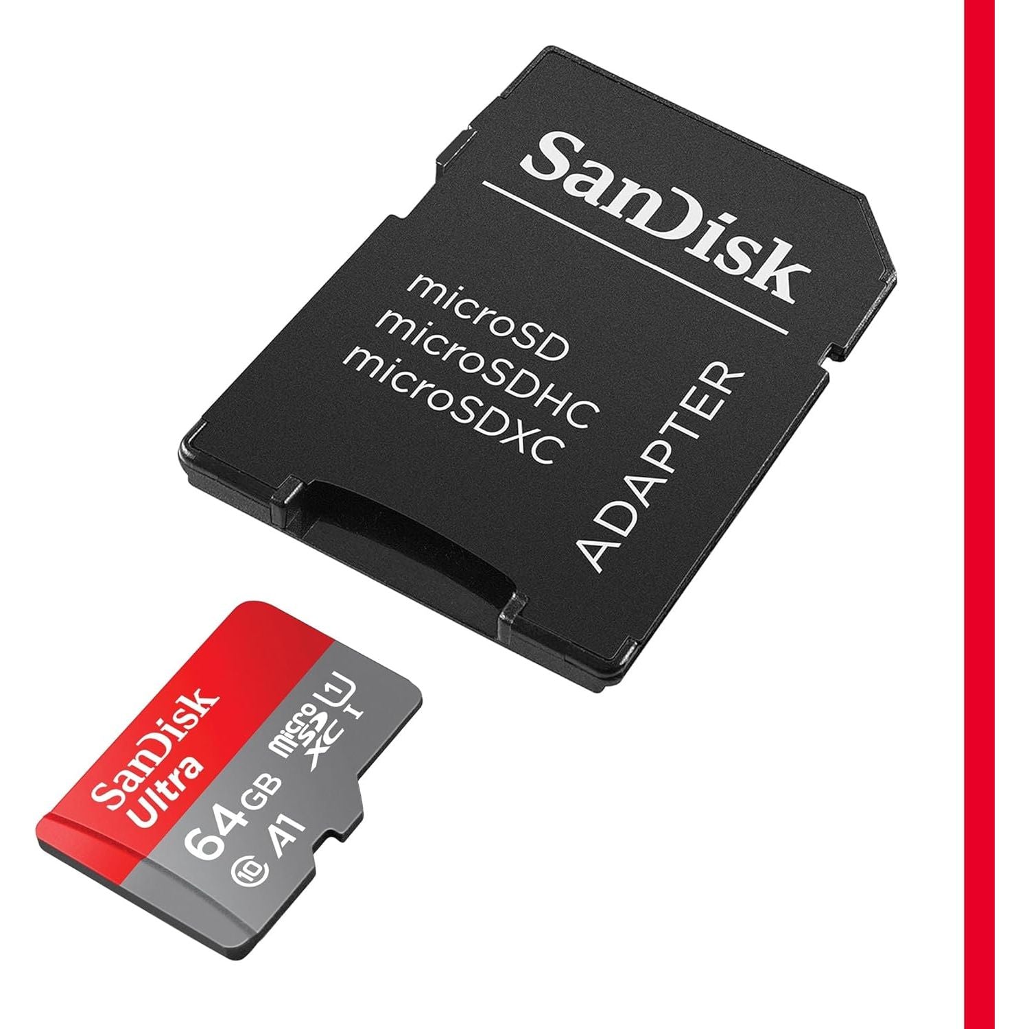 Buy SanDisk,SanDisk Ultra microSD Cards + SD Adapter 64GB (2‑Pack) – Android Smartphones & Tablets, Up to 140 MB/s, A1 App Performance, UHS‑I Class 10 U1 - Gadcet UK | UK | London | Scotland | Wales| Near Me | Cheap | Pay In 3 | Data Storage & External Drives