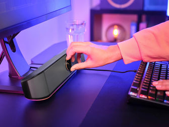 Buy Trust Gaming#,Trust Gaming GXT 1619 Rhox RGB Soundbar – 12W USB Powered PC Speakers with 3.5mm Jack, Plug & Play Stereo Audio for Desktop, Laptop, Computer – Black/Grey - Gadcet UK | UK | London | Scotland | Wales| Near Me | Cheap | Pay In 3 | Speaker
