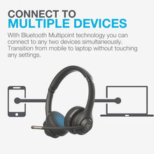 JLab Go Work 2nd Gen Wireless Headset - 55+ H Bluetooth, Mic, Multipoint, Black