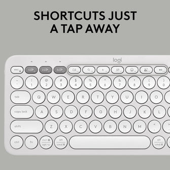 Buy Logitech,Logitech Pebble Keys 2 K380s, Multi-Device Bluetooth Wireless Keyboard with Customisable Shortcuts,Slim and Portable, Easy-Switch for Windows/macOS/iPadOS/Android/Chrome OS, QWERTY UK Layout, White - Gadcet UK | UK | London | Scotland | Wales| Ireland | Near Me | Cheap | Pay In 3 | Keyboards